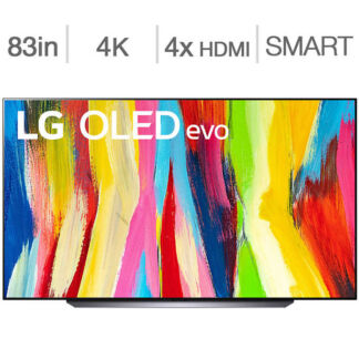 LG 83″ 4K UHD HDR OLED webOS Evo ThinQ AI Smart TV (OLED83C2PUA) – 2022 – Dark Titan Silver